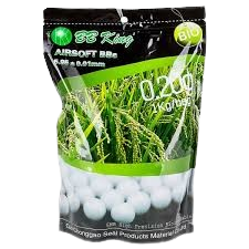 BB-King Billes Airsoft 6 mm Bio 1 kg 0,20 g blanc